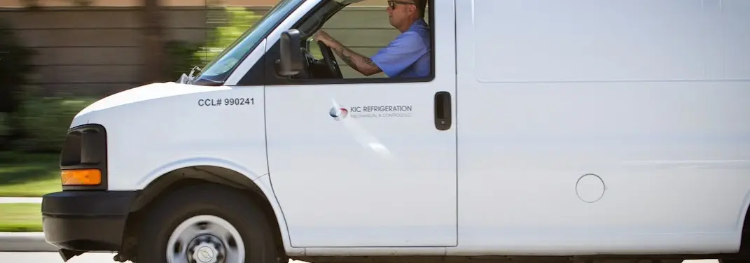 KIC Refrigeration service vehicle serving Hazleton area
